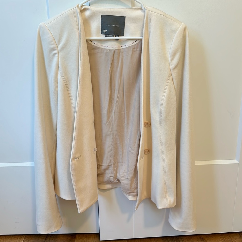 Anthropologie cotton blazer